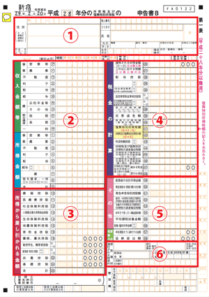 確定申告書B 第一表