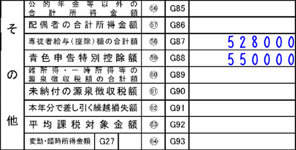 その他欄の書き方(確定申告書第一表)