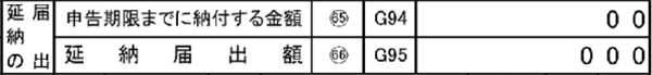 延納の届出欄の書き方(確定申告書第一表)