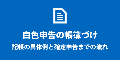 白色申告 帳簿付けの具体例