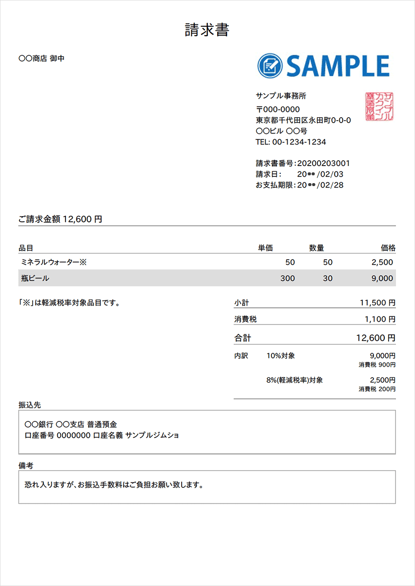 軽減税率に関わる個人事業主の会計業務まとめ 区分記載請求書の発行など